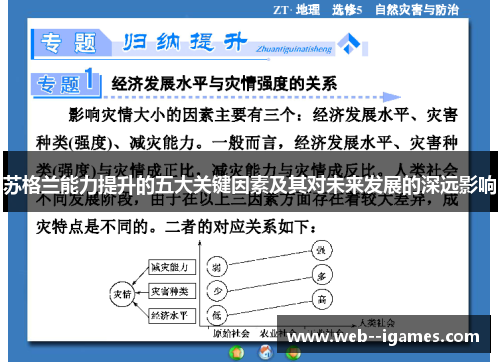 苏格兰能力提升的五大关键因素及其对未来发展的深远影响