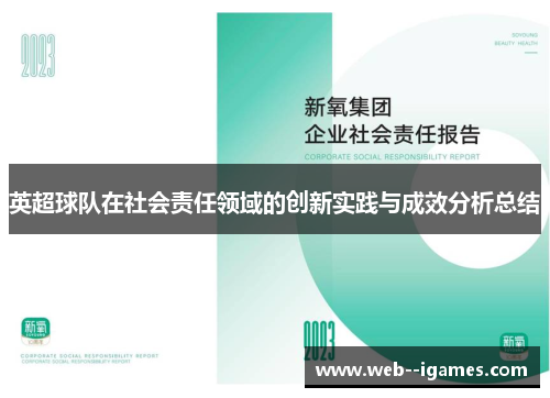 英超球队在社会责任领域的创新实践与成效分析总结 英超球队在社会责任领域的创新实践与成效分析总结